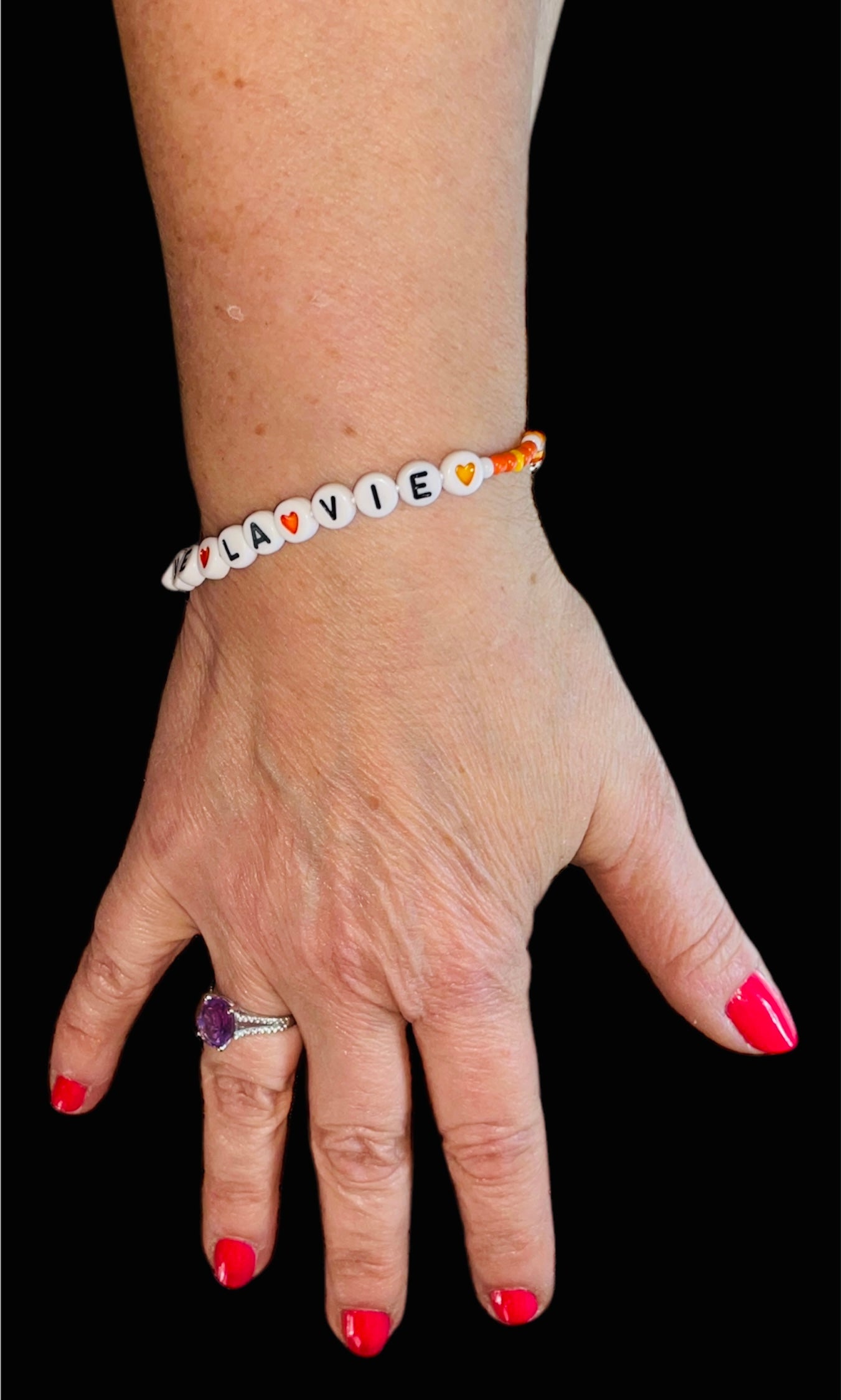 Bracelet perles Heishi « Vive la vie »