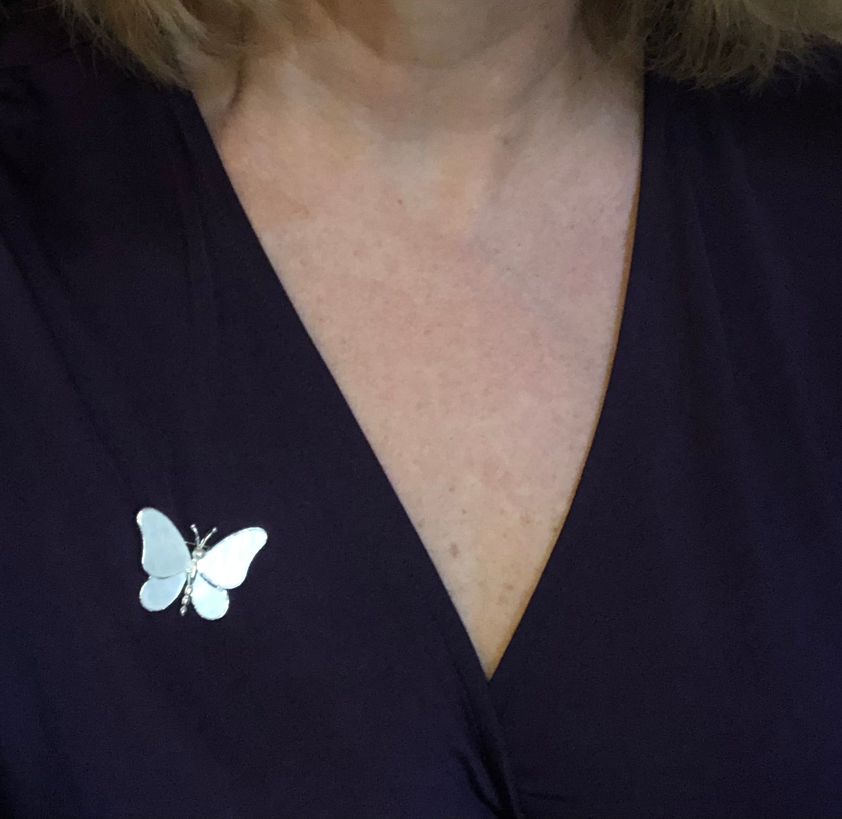 Broche « Papillon nacré »