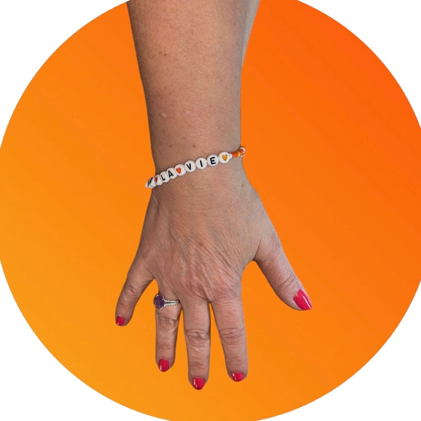 Bracelet perles Heishi « Vive la vie »