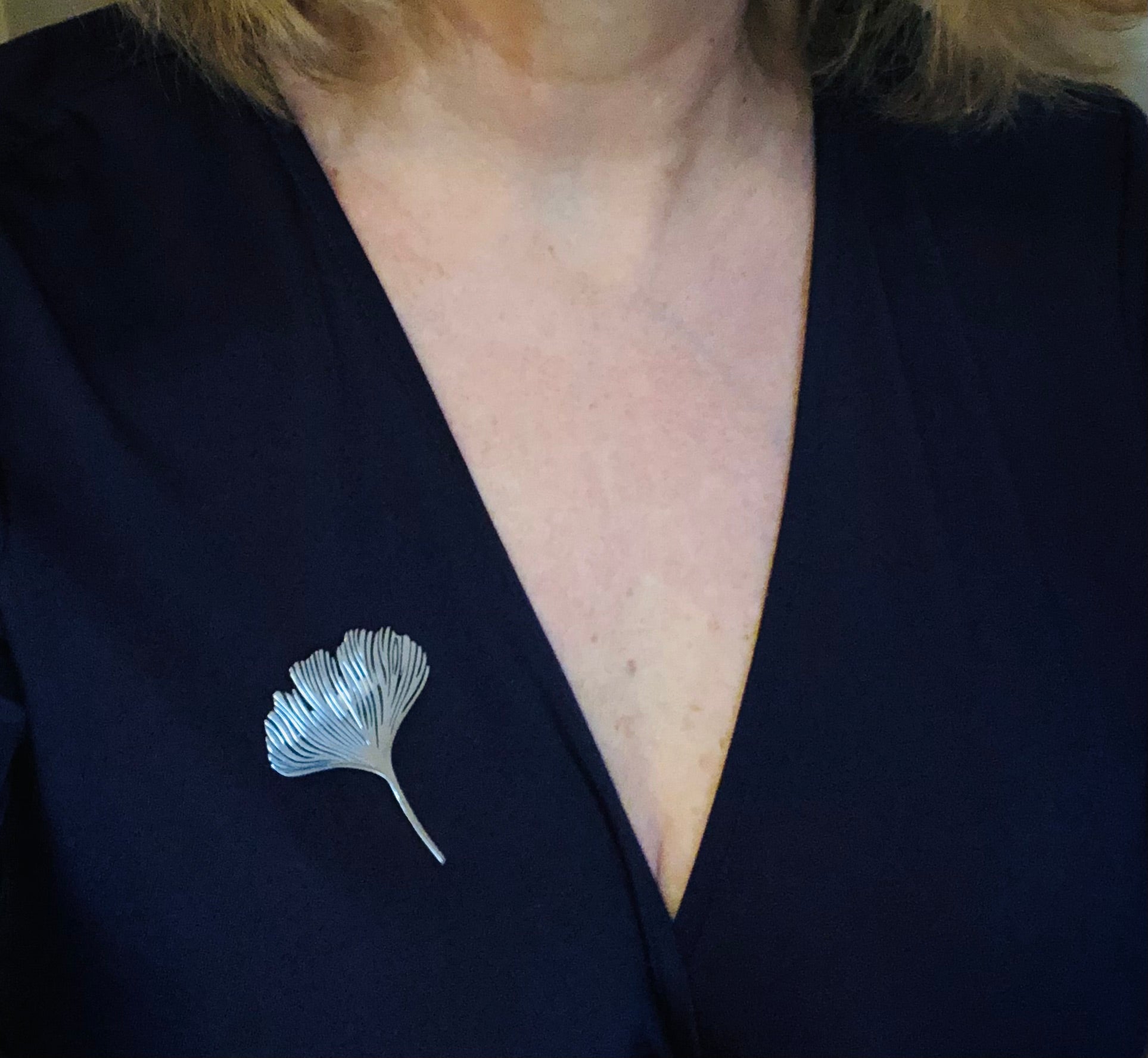 Broche Fleur de Ginko
