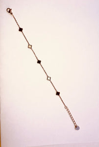 Collier et/ou bracelet motif « Trèfles »