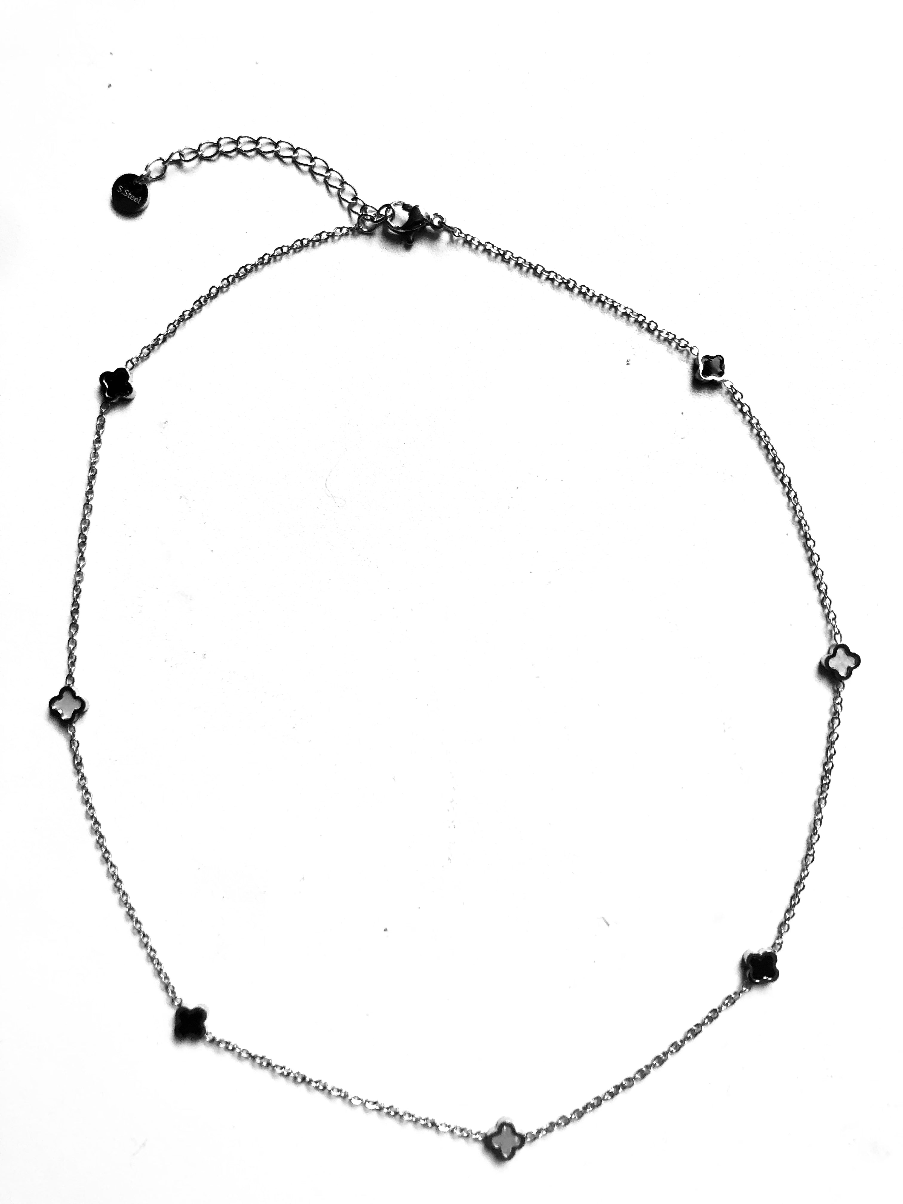 Collier et/ou bracelet motif « Trèfles »