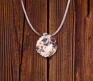 Pendentif zirconium couleur champagne