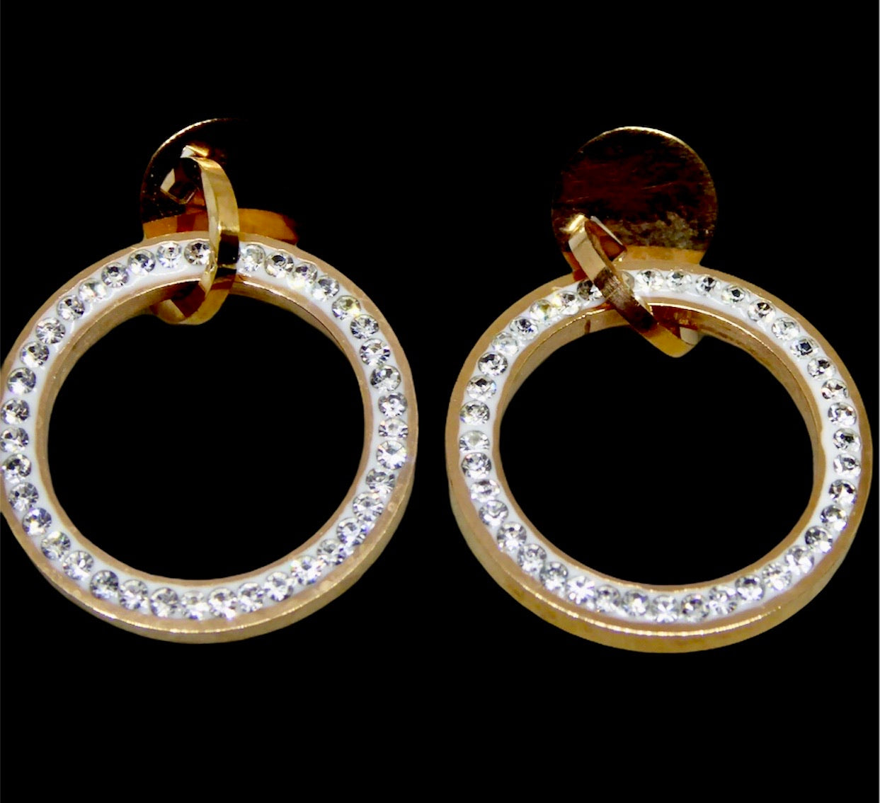 Boucles d’oreilles double cercle