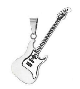 Pendentif acier 316 motif « guitare »
