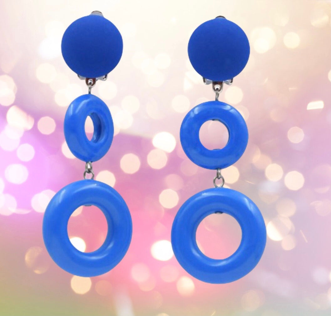 Boucles d’oreilles Louana, bleu vif