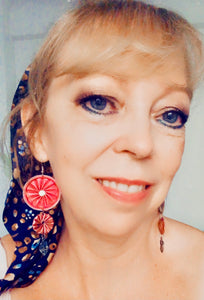 Boucles d’oreilles rose vif