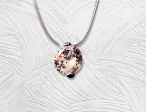 Pendentif zirconium couleur champagne