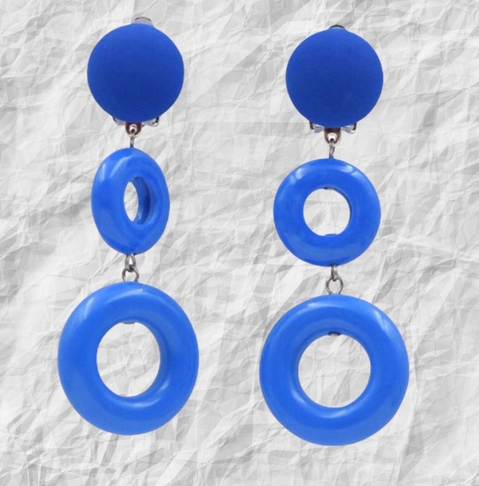 Boucles d’oreilles Louana, bleu vif