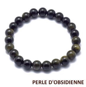 Bracelet pour homme ou femme « Obsidienne « 