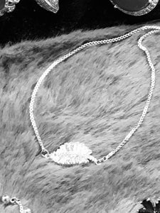 Bracelet plaqué or blanc et zirconiums