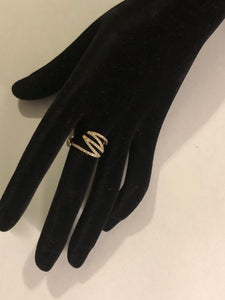 Bague plaqué or et brillants