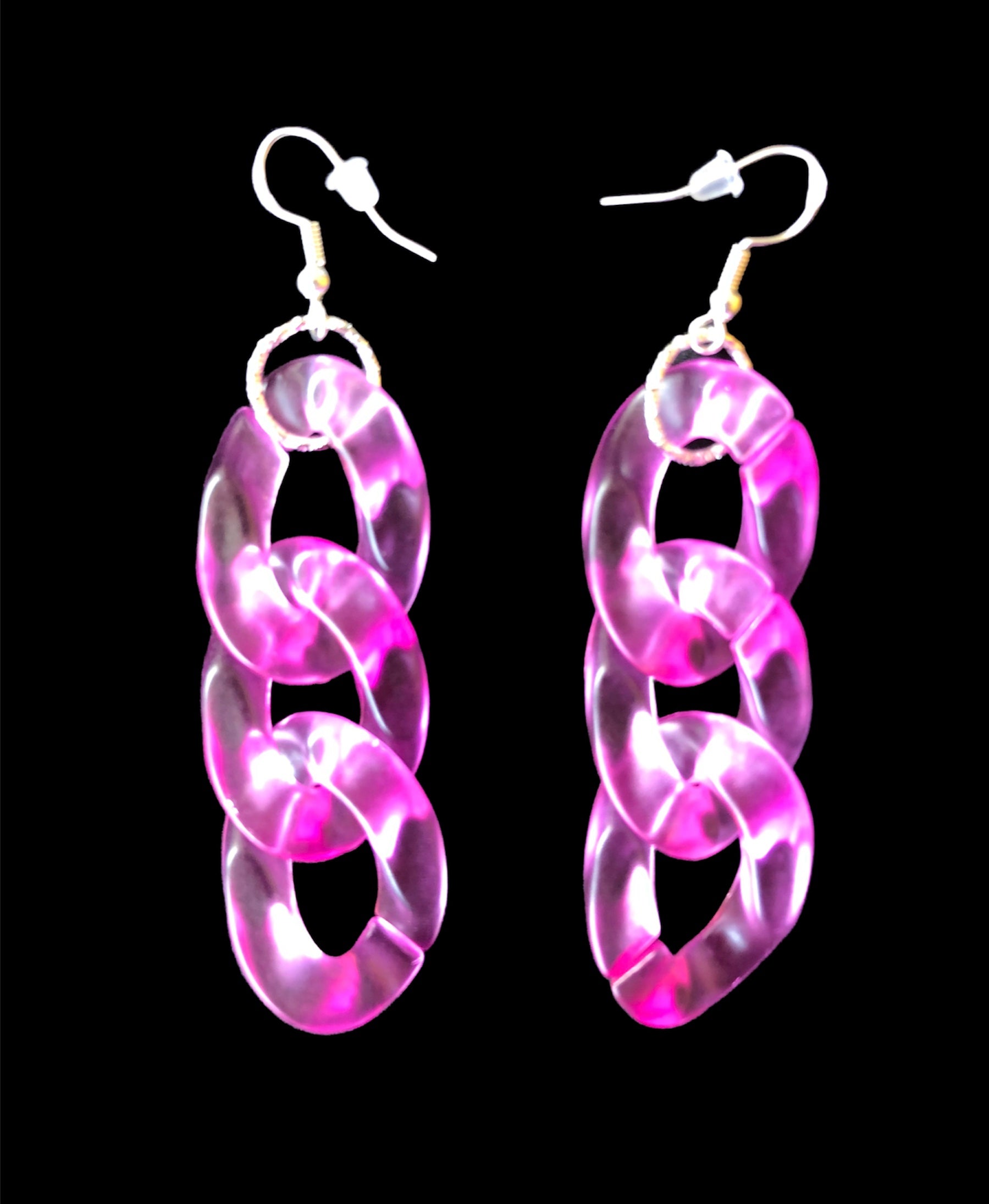 Boucles d’oreilles translucides mat