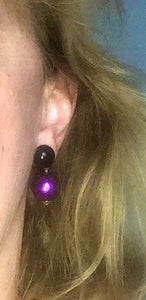 Boucles d’oreilles « Violettes irisées »