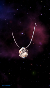 Pendentif zirconium couleur champagne