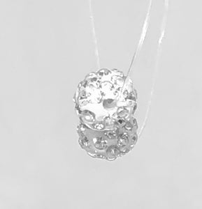 Pendentif plaqué or blanc brillant