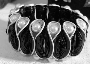Bracelet manchette avec perles