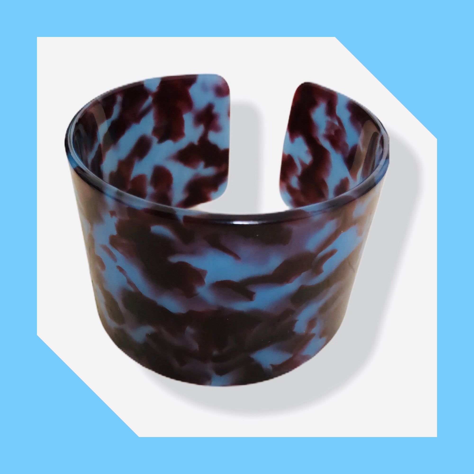 Bracelet Manchette Bleue