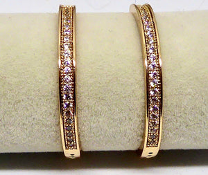 Créoles plaqué or jaune et zirconiums