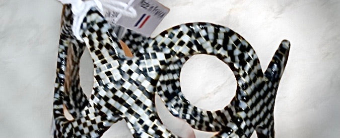 Bracelet-Manchette motif « Damier »