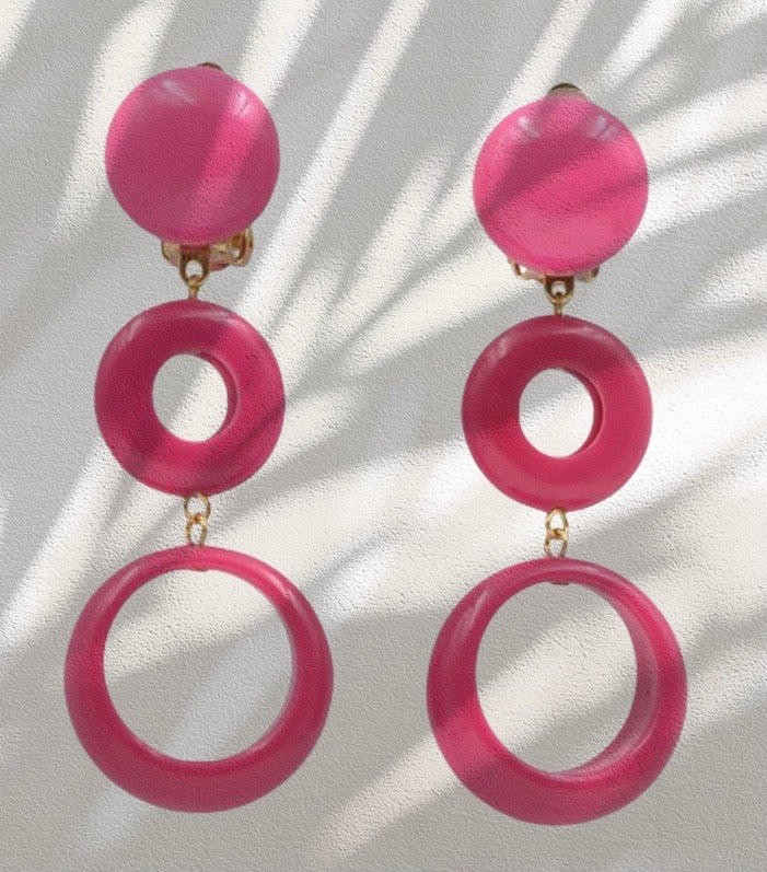 Boucles d’oreilles « Louana », roses