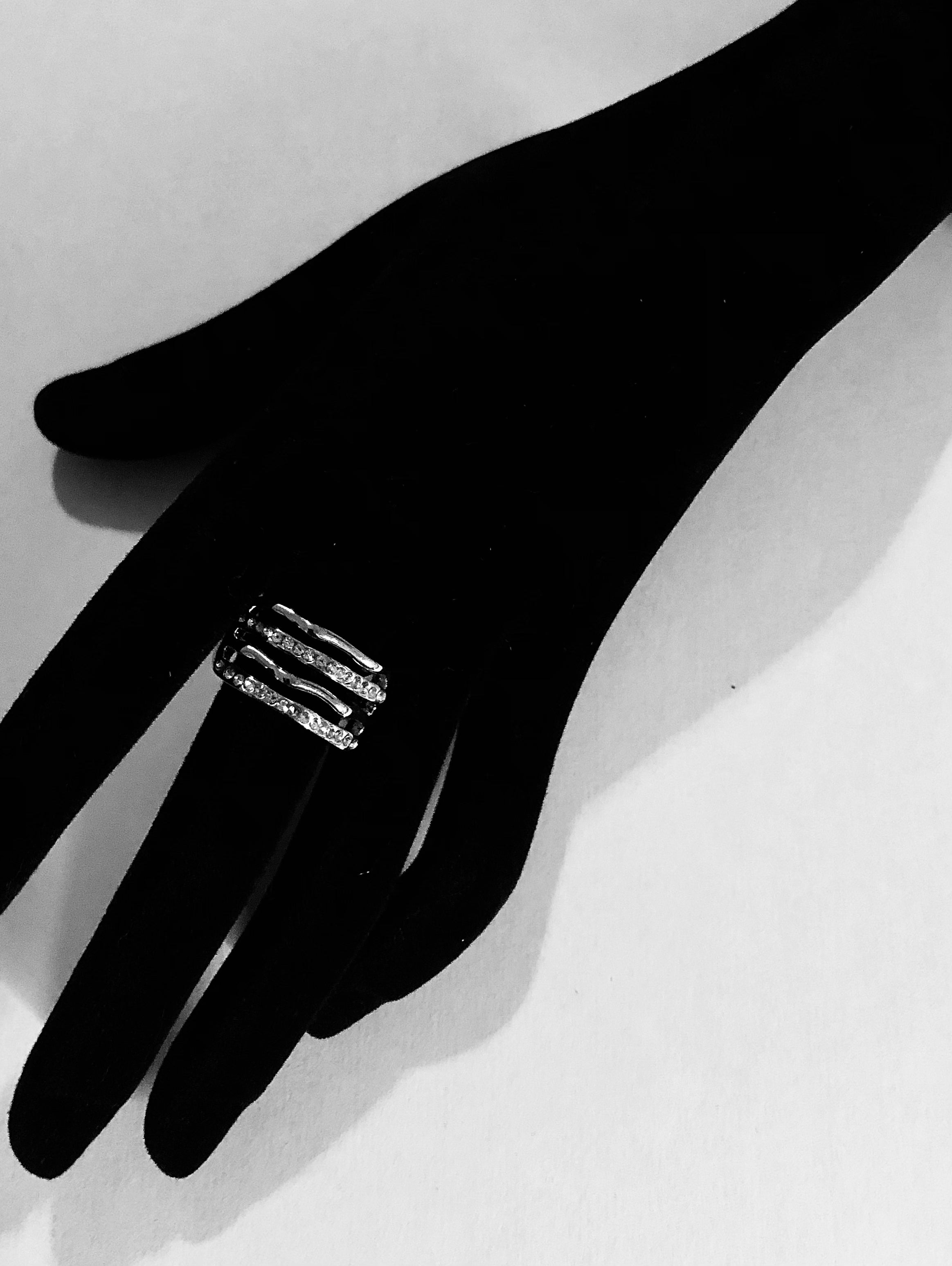 Bague plaqué or et brillants