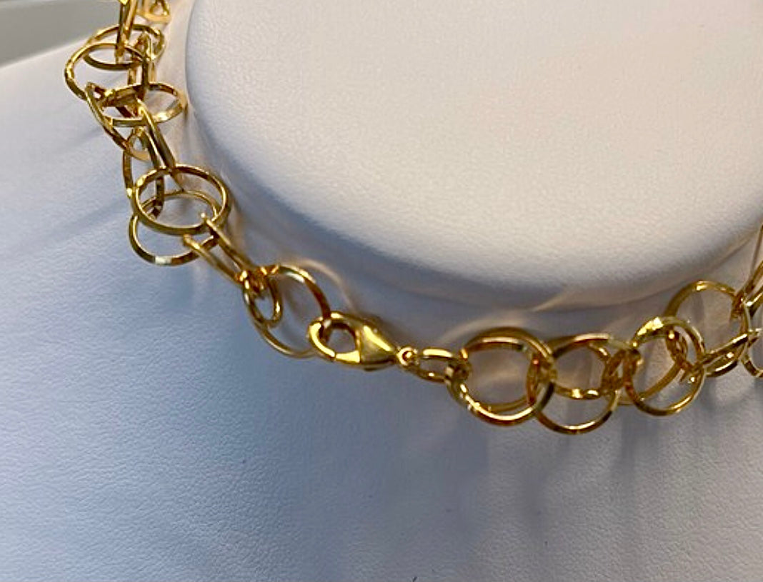 Collier en argent 925, plaqué or