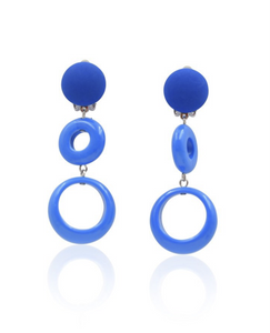 Boucles d’oreilles Louana, bleu vif