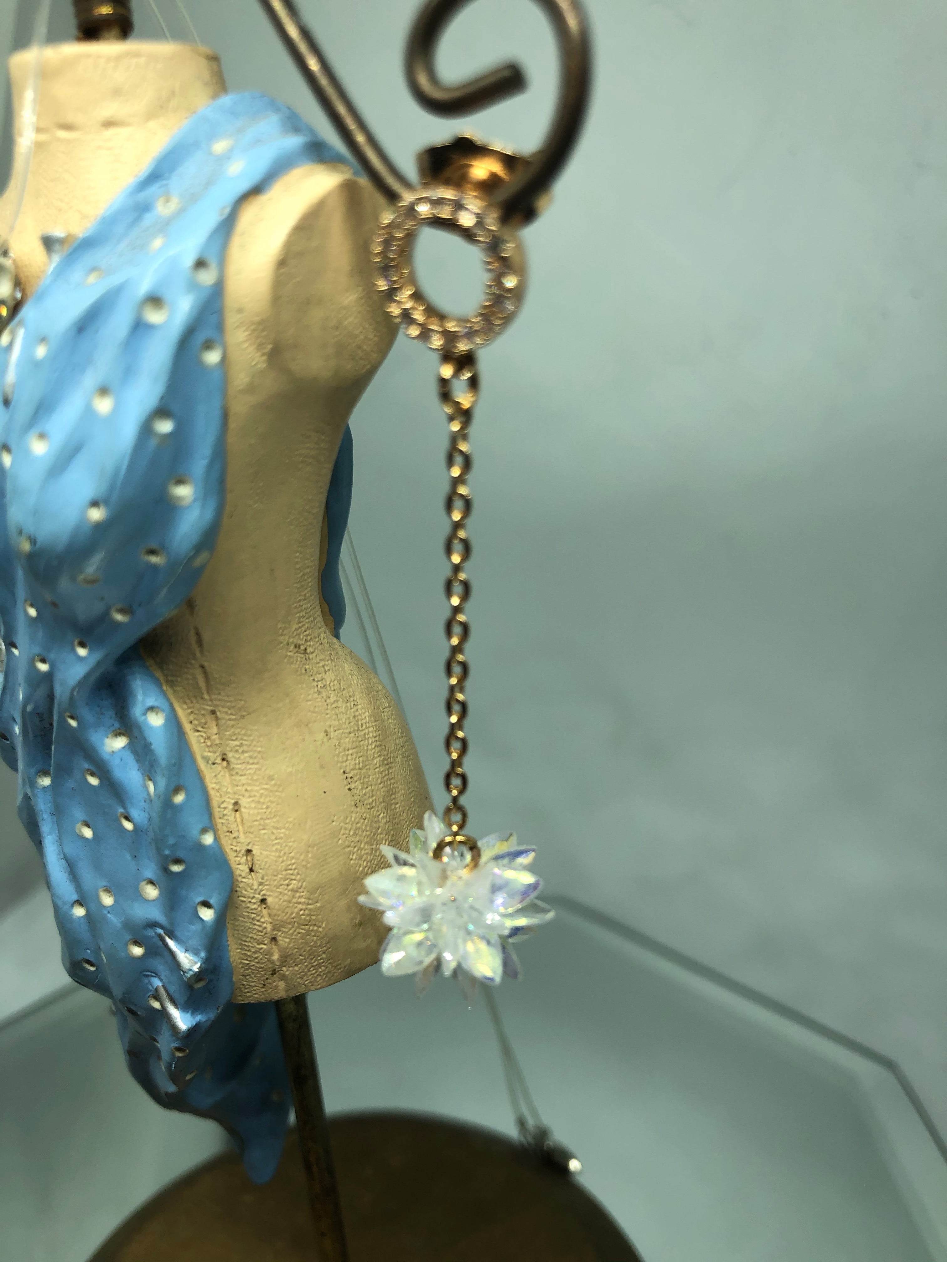 Boucles d’oreilles fleurs blanches