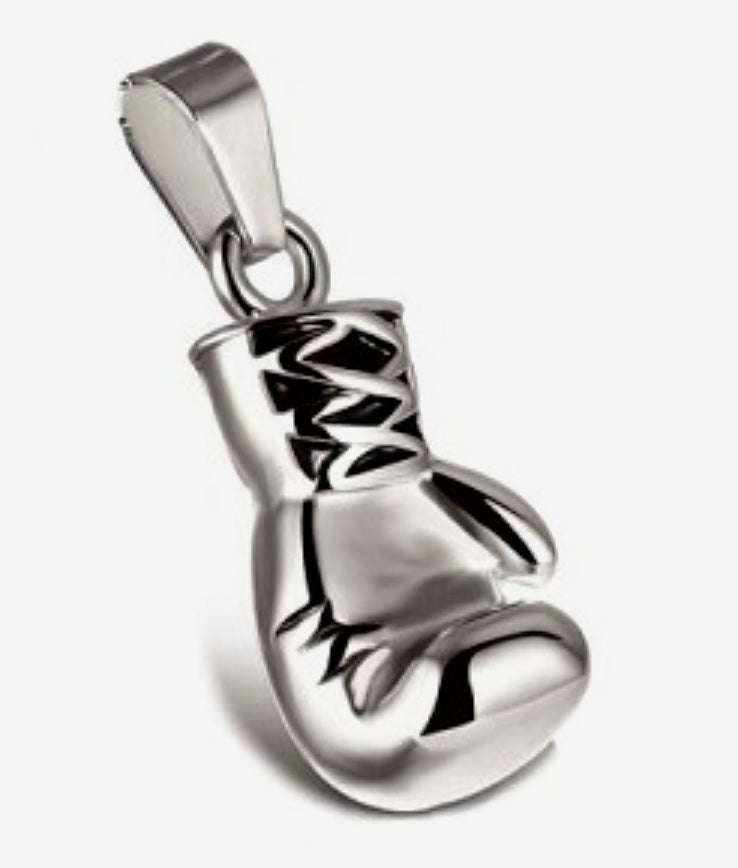 Pendentif acier 316 motif « gant de boxe »