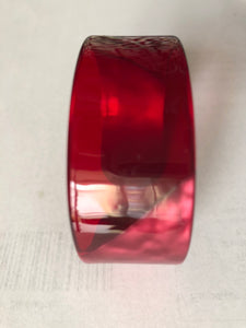 Bracelet rouge nacré et translucide