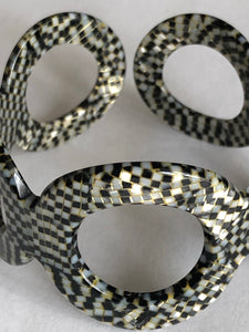 Bracelet-Manchette motif « Damier »