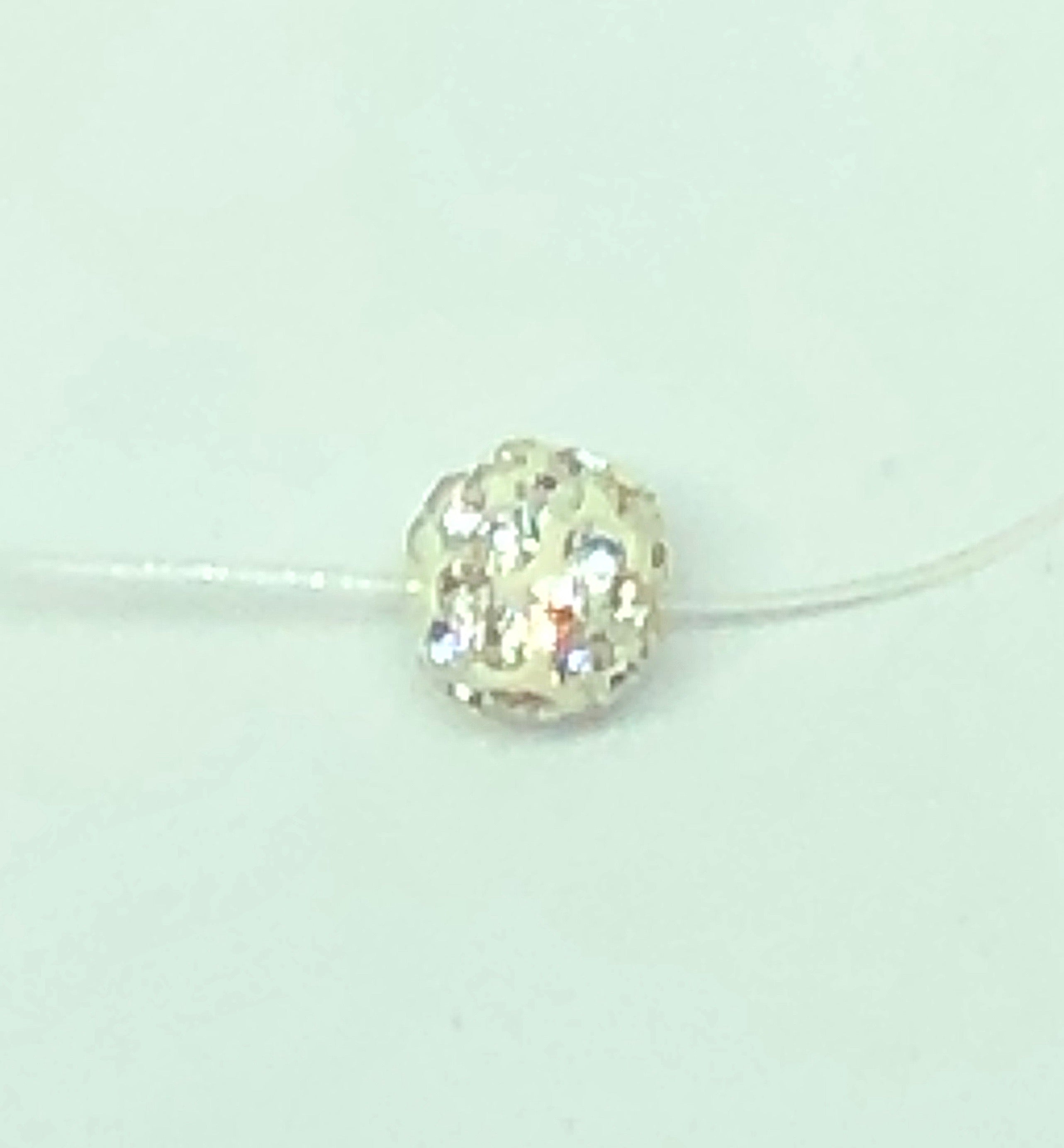 Pendentif plaqué or blanc brillant