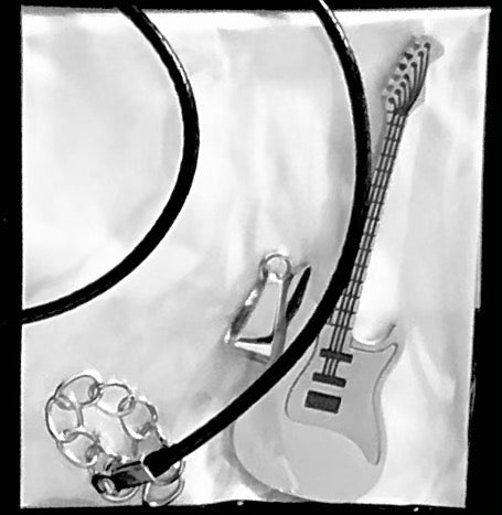 Pendentif acier 316 motif « guitare »
