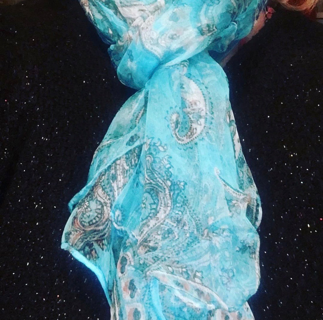 Foulard/écharpe en mousseline de soie